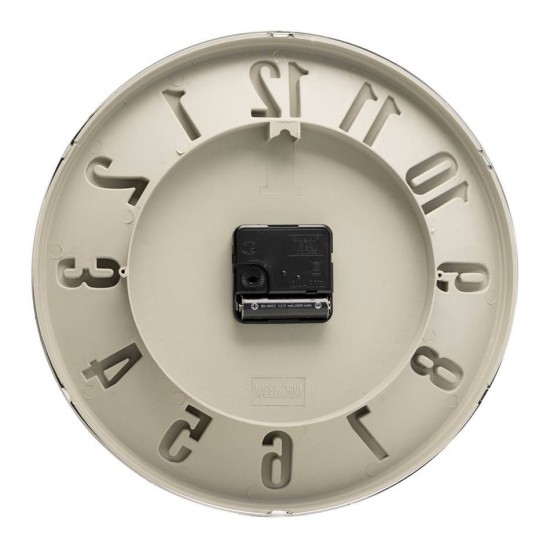 Relógio 27,5x4cm De Parede Horizonte Branco Plástico